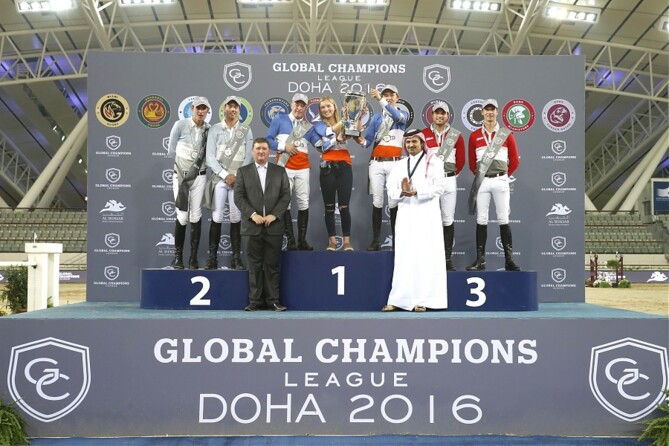Harrie and Jos 3rd in Global Champions League Final Doha