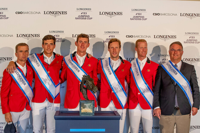 GOLD for Team BELGIUM in the Longines FEI JUMPING NATIONS CUP FINAL 2018 at BARCELONA