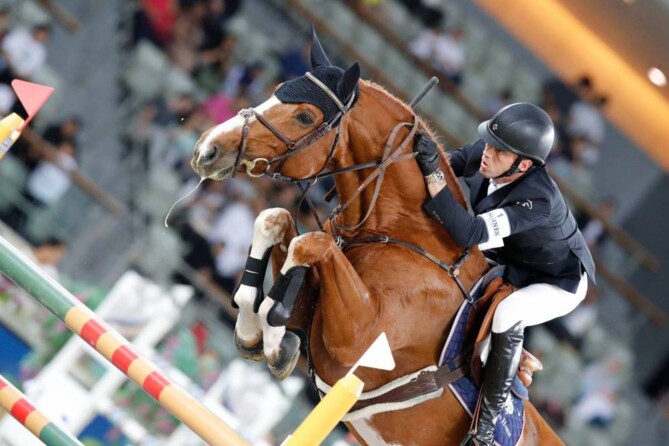 2nd place for Harrie and Emerald in the 1m55 LR class at CSI5***** GCT Doha (Qatar)
