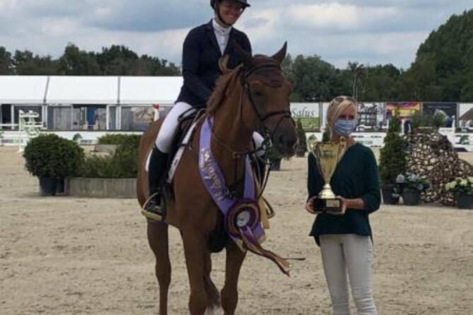 Hattrick for Q Seven and Emma Stoker in the 7y old Final at CSIYH1* Lier