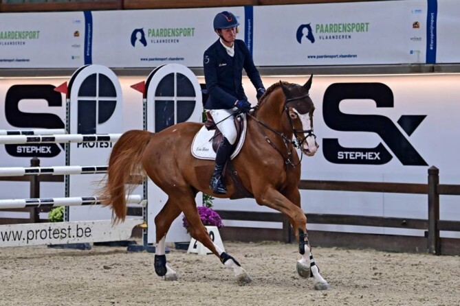8th place for Jos and Nixon vant Meulenhof in the 1m45 LR Grand Prix at CSI2** Lier